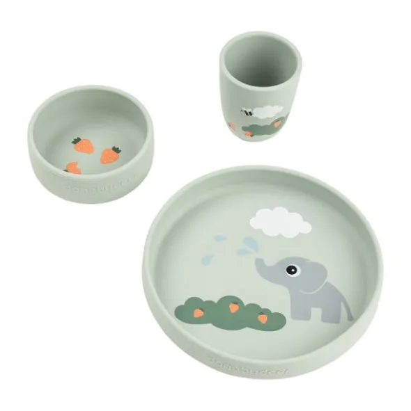 Done By Deer Elphee Stick&Stay Dinerset - Green