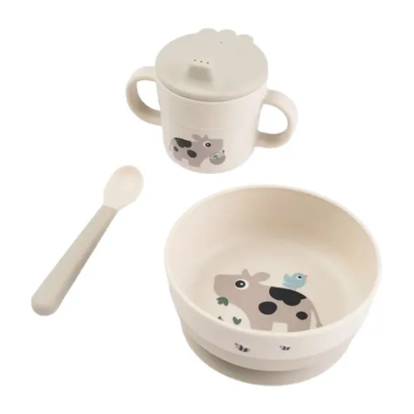 Done By Deer Foodie First Meal Set - Happy Clouds - 3-Delig - Green