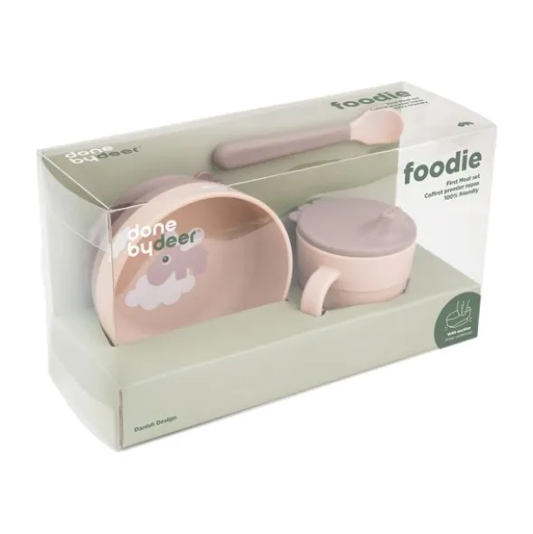 Done By Deer Foodie First Meal Set - Happy Clouds - 3-Delig - Green