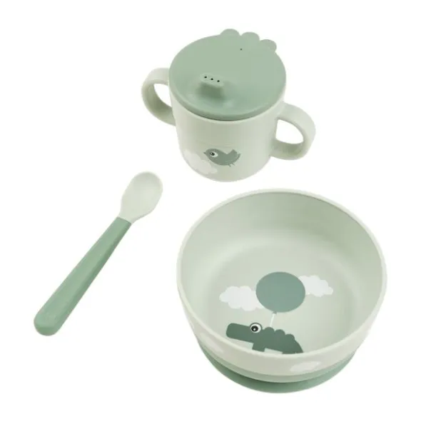 Done By Deer Foodie First Meal Set - Happy Clouds - 3-Delig - Green