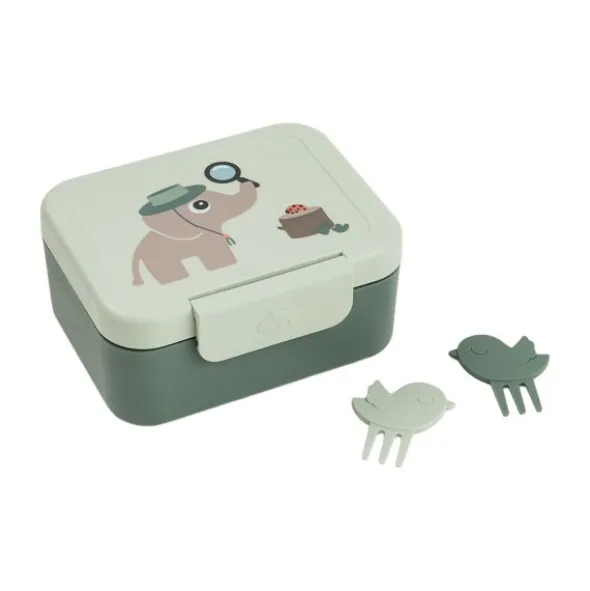 Done By Deer Lunchbox met Snackprikkers - Tiny Farm - Blue
