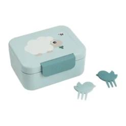 Done By Deer Lunchbox met Snackprikkers - Tiny Farm - Blue
