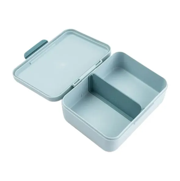 Done By Deer Lunch Box W/Divider Tiny Farm Blue