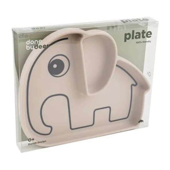 Done By Deer Stick & Stay Snack Bord - Croco - Silicone - Green