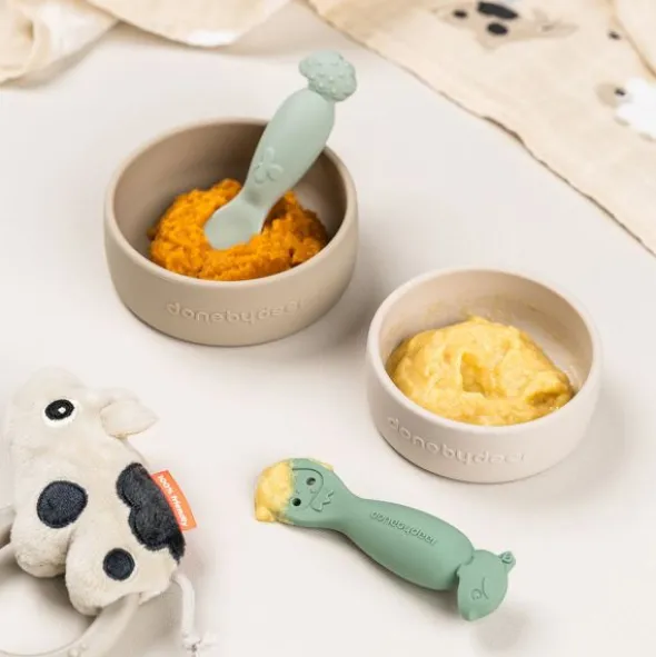 Done By Deer Tiny Farm Oefen Lepel Set - Green