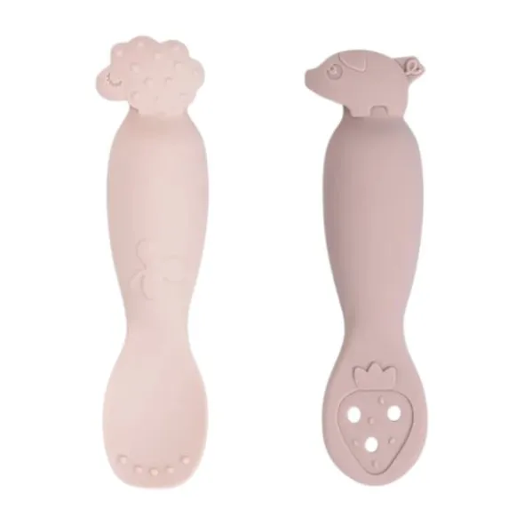 Done By Deer Tiny Farm Oefen Lepel Set - Powder