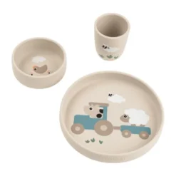 Done By Deer Tiny Farm Stick&Stay Dinerset - Sand