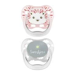 Dr. Brown's Animal Faces Fopspeen Fase 1 Roze / Grijs