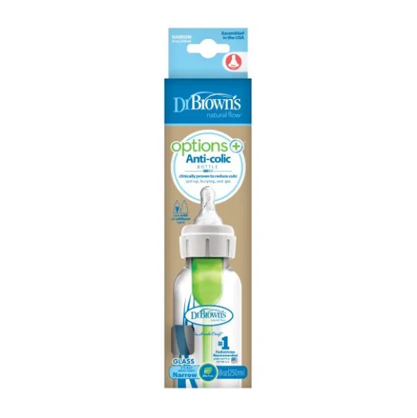 Dr. Brown's Options+ Glazen Standaardfles 250ml