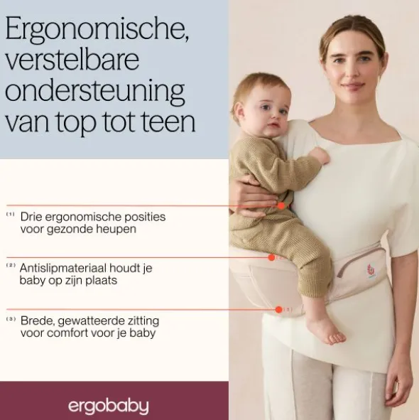 Ergobaby Lift Hip Seat Carrier - Pearl Grey