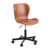 Europe Baby Bent Bureaustoel Leather Look Retro Brandy