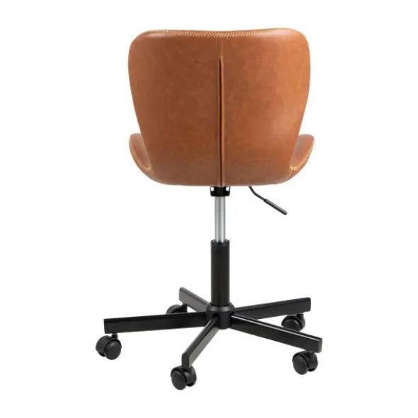 Europe Baby Bent Bureaustoel Leather Look Retro Brandy