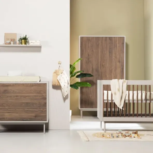 Europe Baby Japandi Babykamer | Bed 70 x 140 cm + Commode