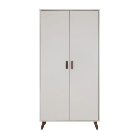 Europe Baby Olivia II Kledingkast 2-Deurs - Oatmeal / Walnoot - Retro