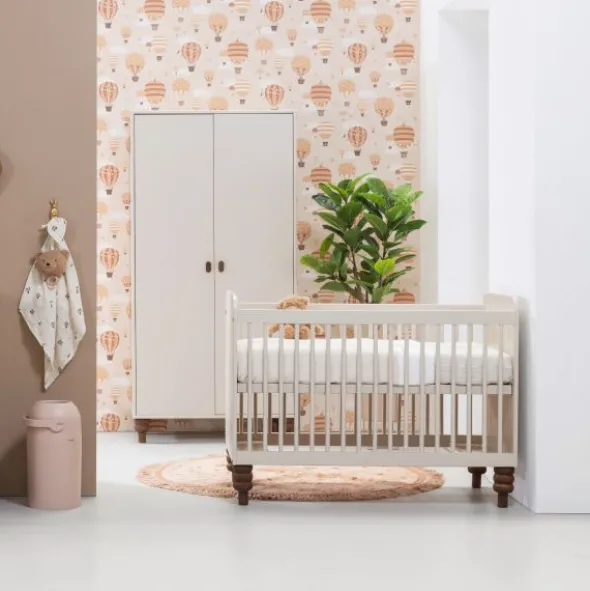 Europe Baby Olivia II Ledikant 60 x 120 cm - Oatmeal / Walnoot - Bold