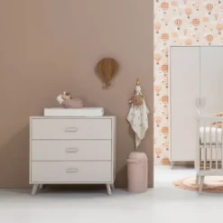 Europe Baby Olivia II Oatmeal / Oatmeal - Retro | Ledikant 60x120 + Commode