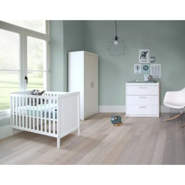 Europe Baby Ralph Babykamer Wit | Bed 60 x 120 cm + Commode
