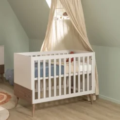 Europe Baby Sev Ledikant 60 x 120 - Cashmere/Walnoot