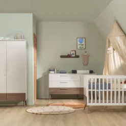Europe Baby Sev XL Commode - Cashmere/Walnoot