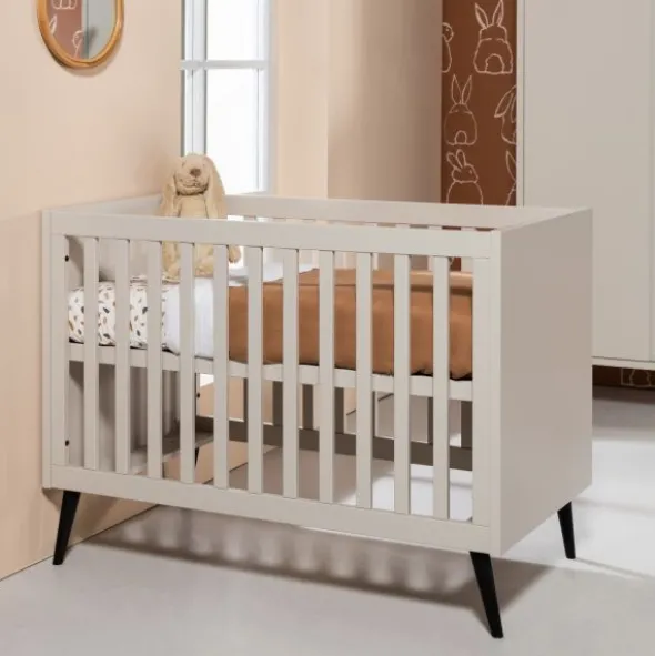 Europe Baby Sterre Babybed - Oatmeal / Zwart - 60 x 120 cm