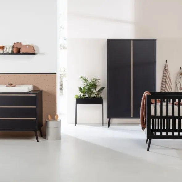 Europe Baby Sterre Commode Zwart / Oak