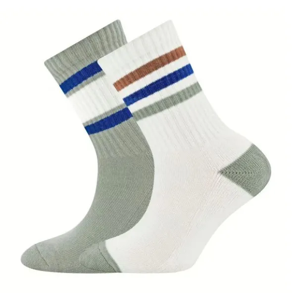Ewers Sokken - Tennissokken 2-pack Streepjes - Maat 23/26