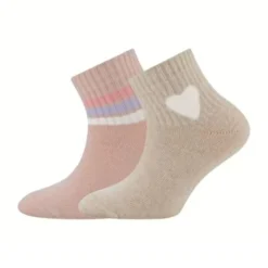Ewers Tennissokken - 2-pack Enkelhoog Streepjes - Maat 23/26