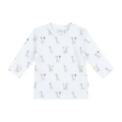 Feetje AOP Giraffe T-Shirt Lange Mouwen Wit Mt. 62