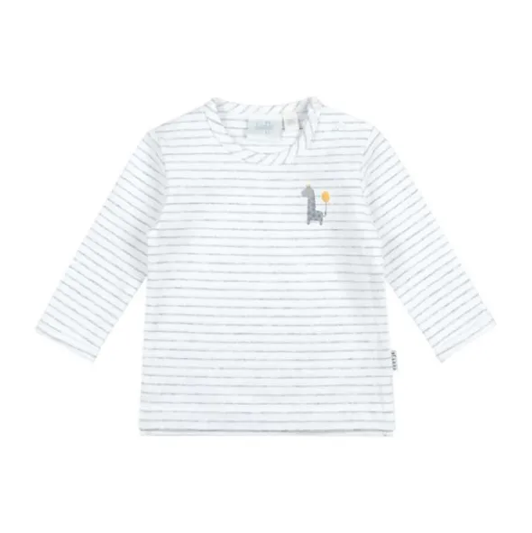 Feetje Giraffe Streep T-Shirt Lange Mouwen Grijs Melange Mt. 44