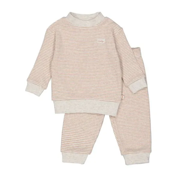 Feetje Wafel Pyjama Groen Melange Mt. 92