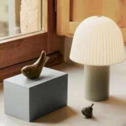 Ferm Living Harbour Box - Coral - Mist Blue/Aged Gold