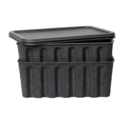 Ferm Living Opbergdozen - Paper Pulp Box - Large - Set van 2 - Charcoal