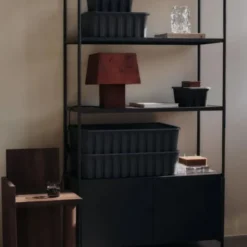Ferm Living Opbergdozen - Paper Pulp Box - Large - Set van 2 - Charcoal