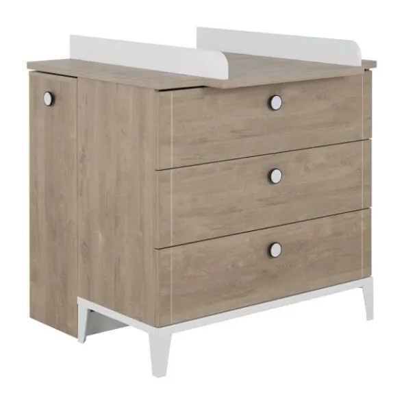 Galipette Marcel Commode 3 Laden - Licht Eikenhout - Wit