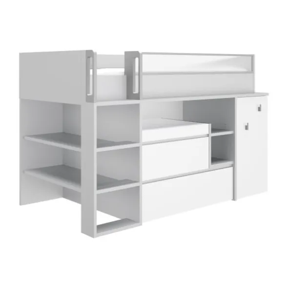 Gautier Dimix Ultracompacte Hoogslaper - 90 x 200 cm - Wit/Grijs