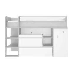 Gautier Dimix Ultracompacte Hoogslaper - 90 x 200 cm - Wit/Grijs