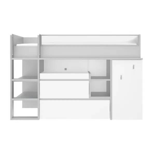Gautier Dimix Ultracompacte Hoogslaper - 90 x 200 cm - Wit/Grijs