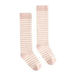 Gray Label Kniekousen - Faded Pink Cream - Gestreept - Mt. 15-18