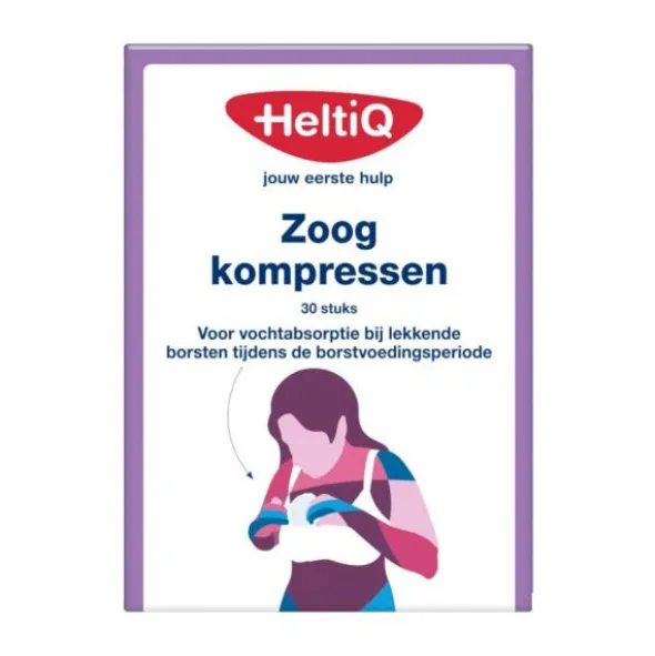 HeltiQ Zoogkompressen Voorgevormd - Wit