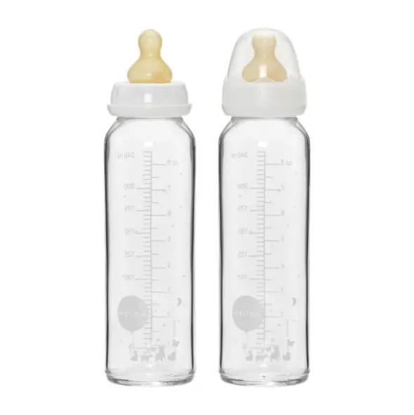 Hevea Glazen Fles 240 ml 2 Stuks
