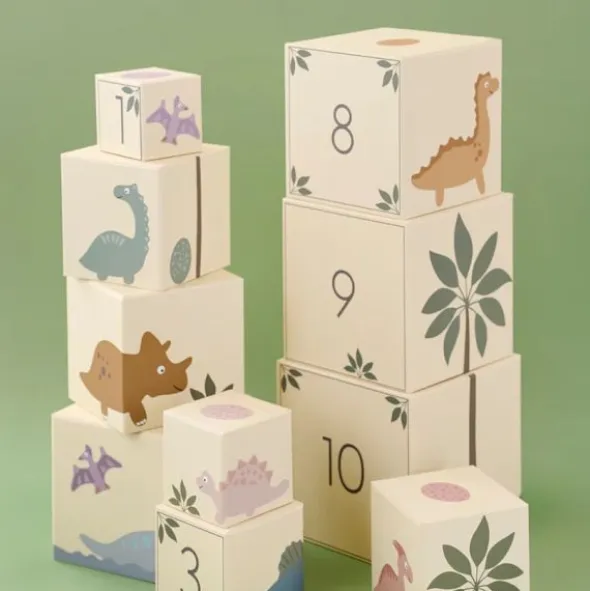 Jabadabado Stapeltoren Blokken - Dino 1-10