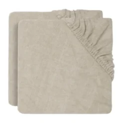 Jollein Aankleedkussenhoes - 2 Pack - 50 x 70 cm - Badstof - Nougat