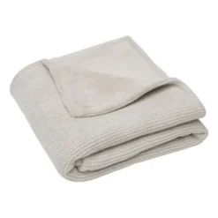 Jollein Basic Knit Wiegdeken 75 x 100 cm Nougat / Fleece
