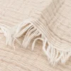 Jollein Deken Ledikant - 120 x 120 cm - Fringe Stripe Biscuit/Ivory GOTS