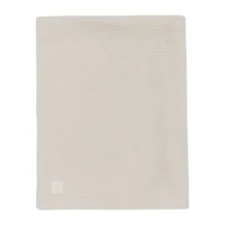 Jollein Deken Wieg - Basic Knit - 75 x 100 cm - Oatmeal/Velvet