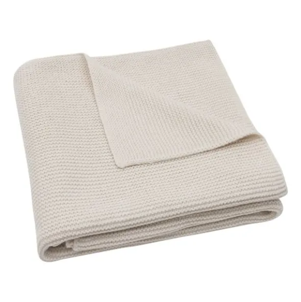 Jollein Deken Wieg - Basic Knit - 75 x 100 cm - Oatmeal