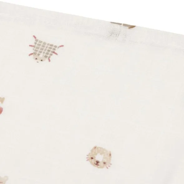 Jollein Hydrofiele Doek - Animal Friends - Large - 115x115 cm - 2 Stuks