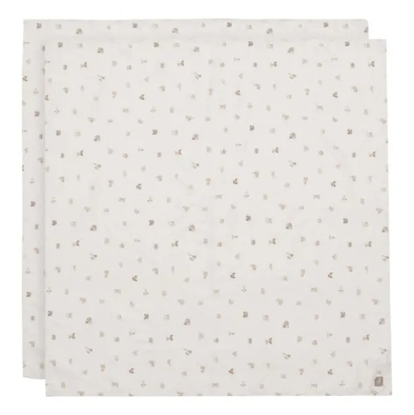 Jollein Hydrofiele Doek - Animal Friends - Large - 115x115 cm - 2 Stuks