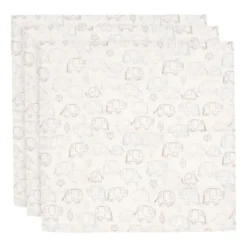 Jollein Hydrofiele Doek Small 70x70 cm - Elephant Tales – 3 Stuks