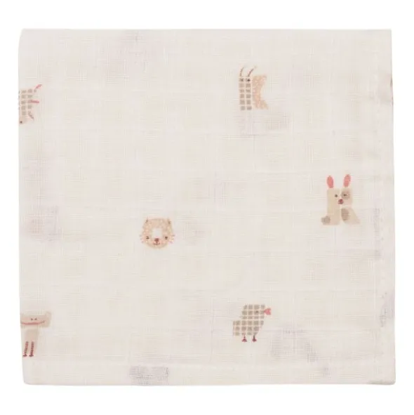 Jollein Hydrofiel Monddoekje - Animal Friends - 31x31 cm - 3 Stuks